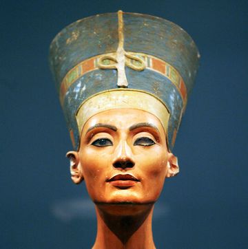 view of the bust of nefertiti