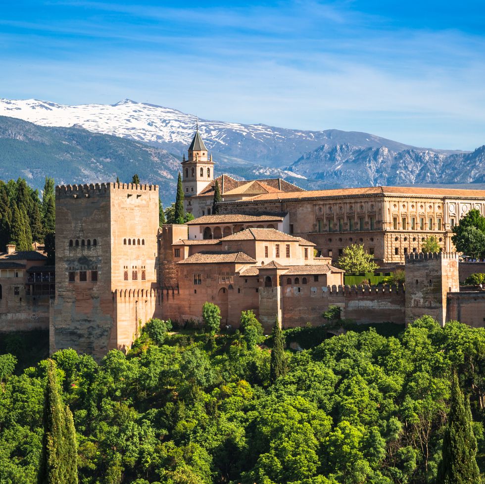 view of the famous alhambra, granada, spain