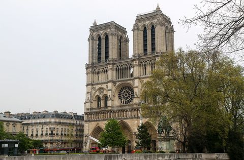 Aftermath of fire at Notre Dame Cathedral in Paris