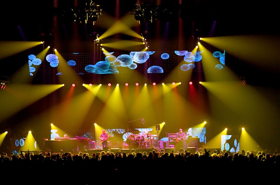 phish performs at the mgm grand garden arena in 2016 in las vegas