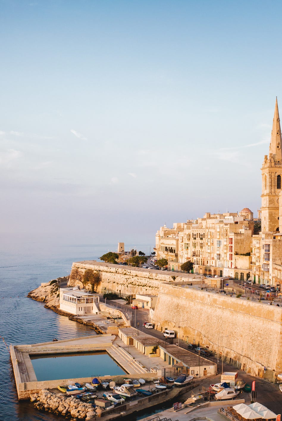 View of Valletta from St Andrew's Bastions. malta beautiful