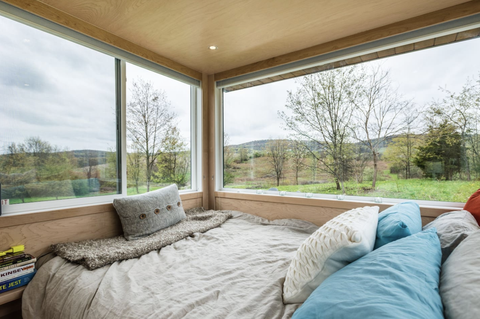 panoramic views from the windows in the tiny glass home﻿