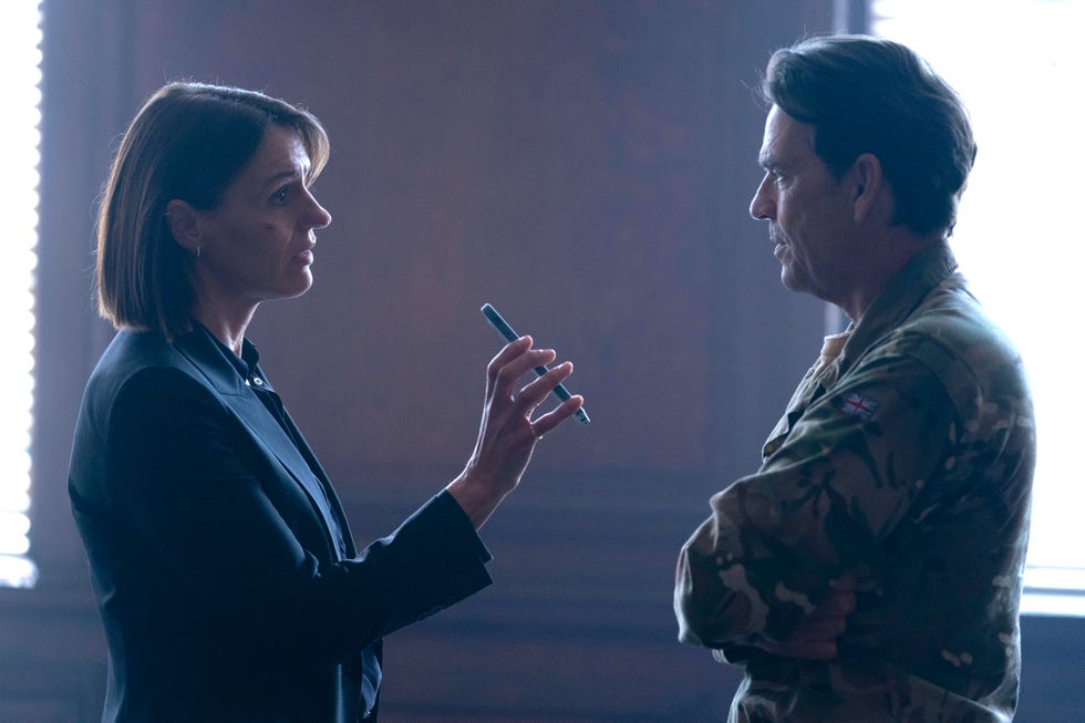 suranne jones as amy silva and dougray scott as grainger in vigil