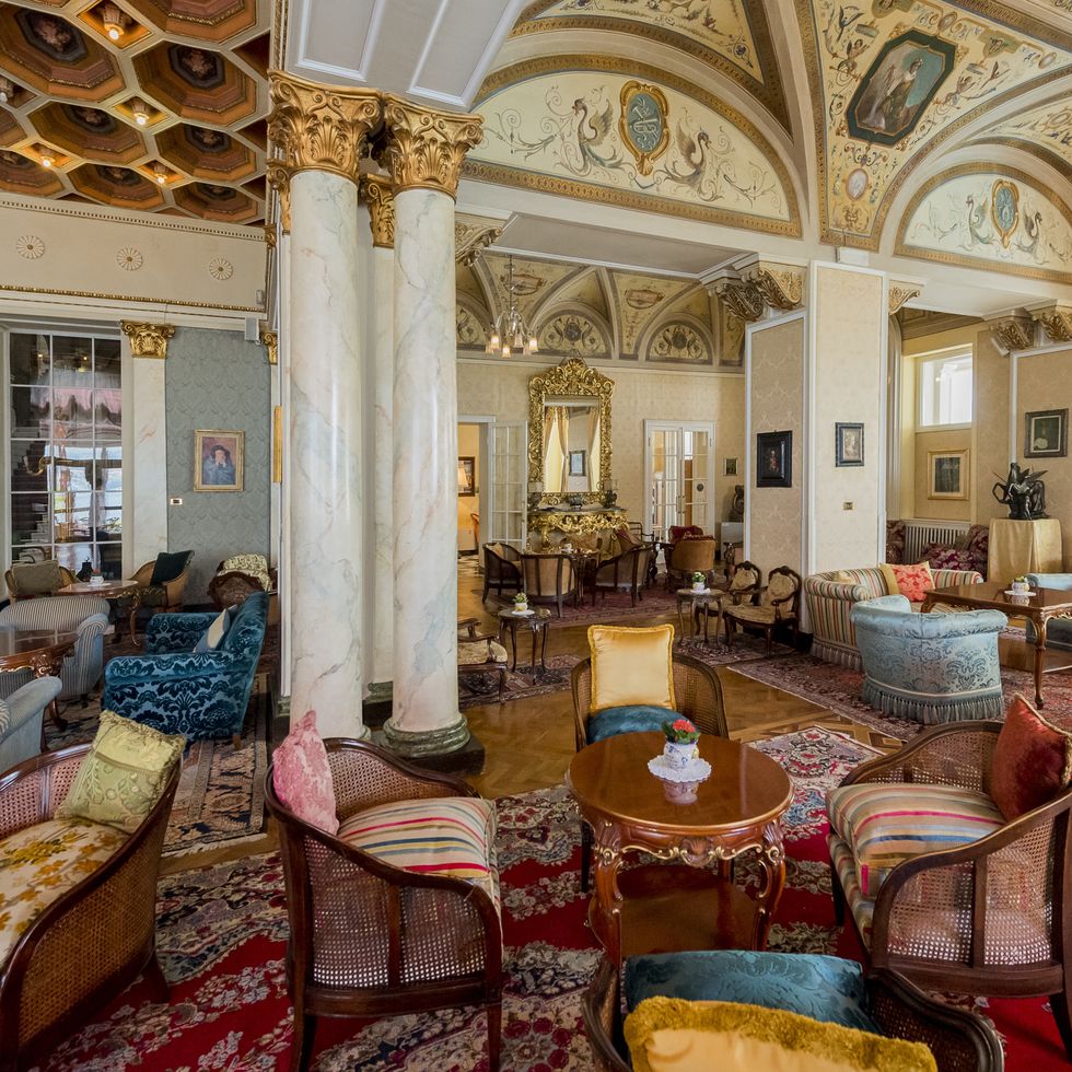 italian hotel with lavish interiors and gardens