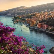 villefranche on sea in evening