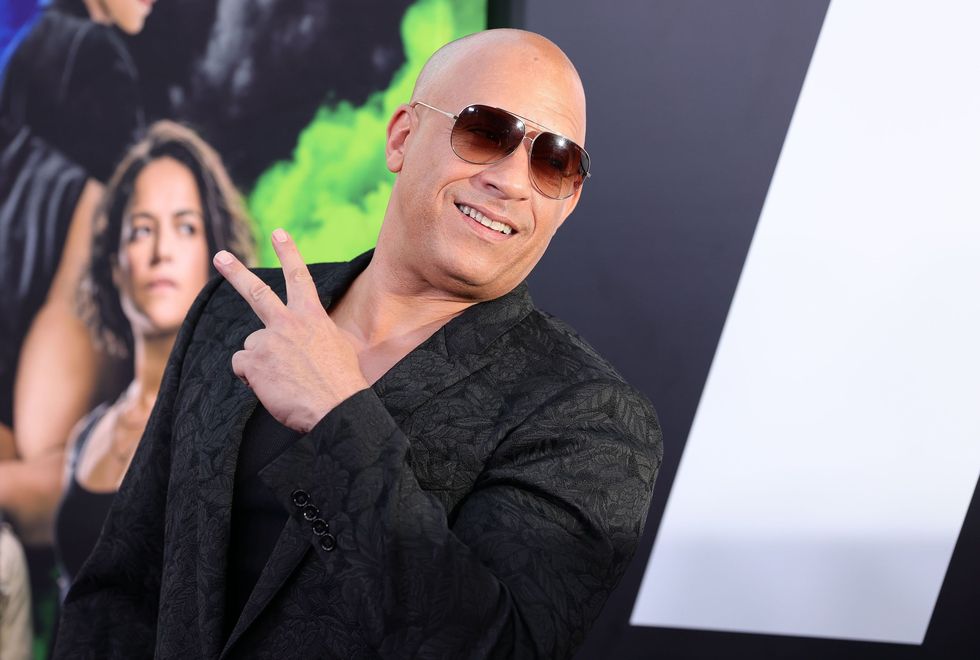 hollywood, california   june 18 vin diesel attends the universal pictures "f9" world premiere at tcl chinese theatre on june 18, 2021 in hollywood, california photo by rich furywireimage