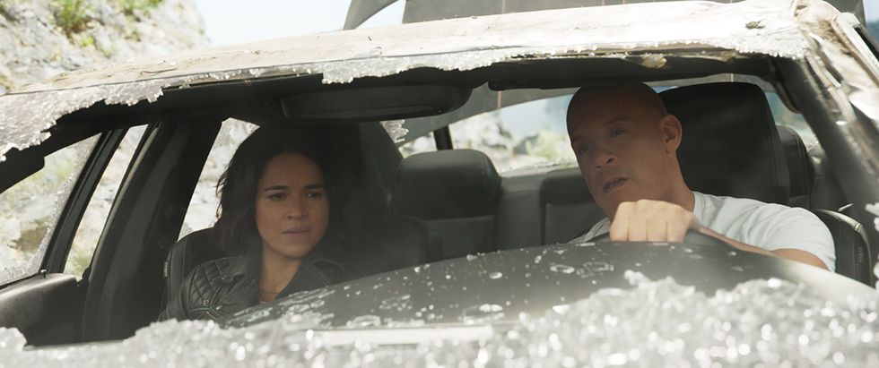 michelle rodriguez and dom vin diesel in f9