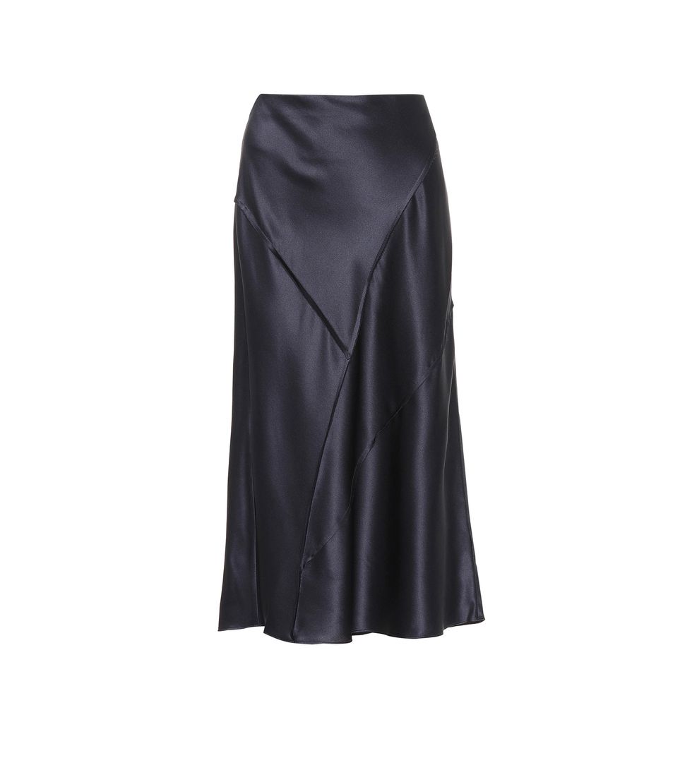 Clothing, Outerwear, Leather, Dress, A-line, Satin, Pencil skirt, Textile, Sportswear, 
