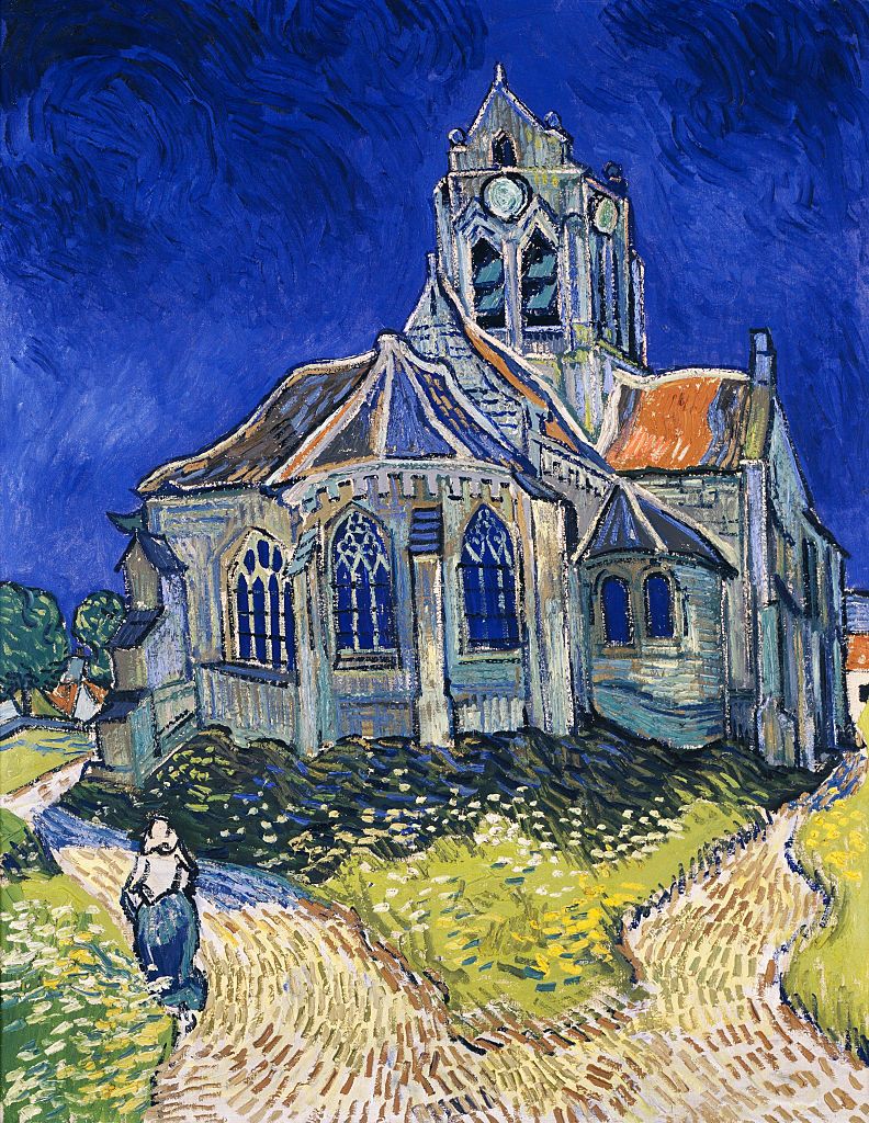the church in auvers sur oise, view from the chevet by vincent van gogh