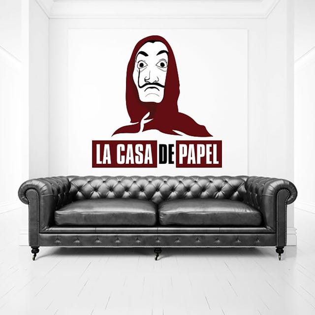 vinilo de pared, de la casa de papel, en viniloscasa desde 16,55 €