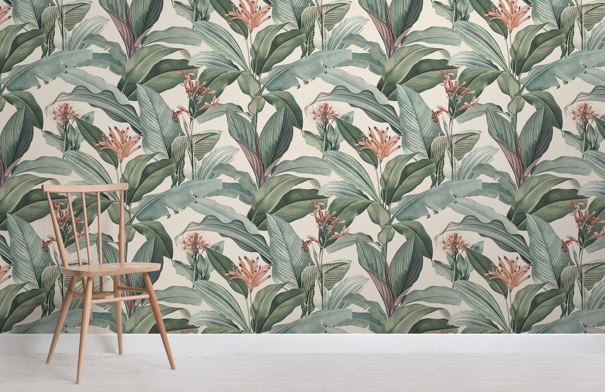 These beautiful wall murals are inspired by the botanical illustrations ...