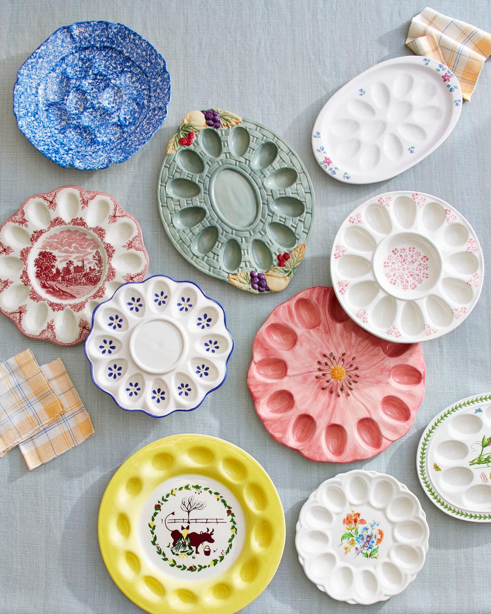 vintage deviled egg plates