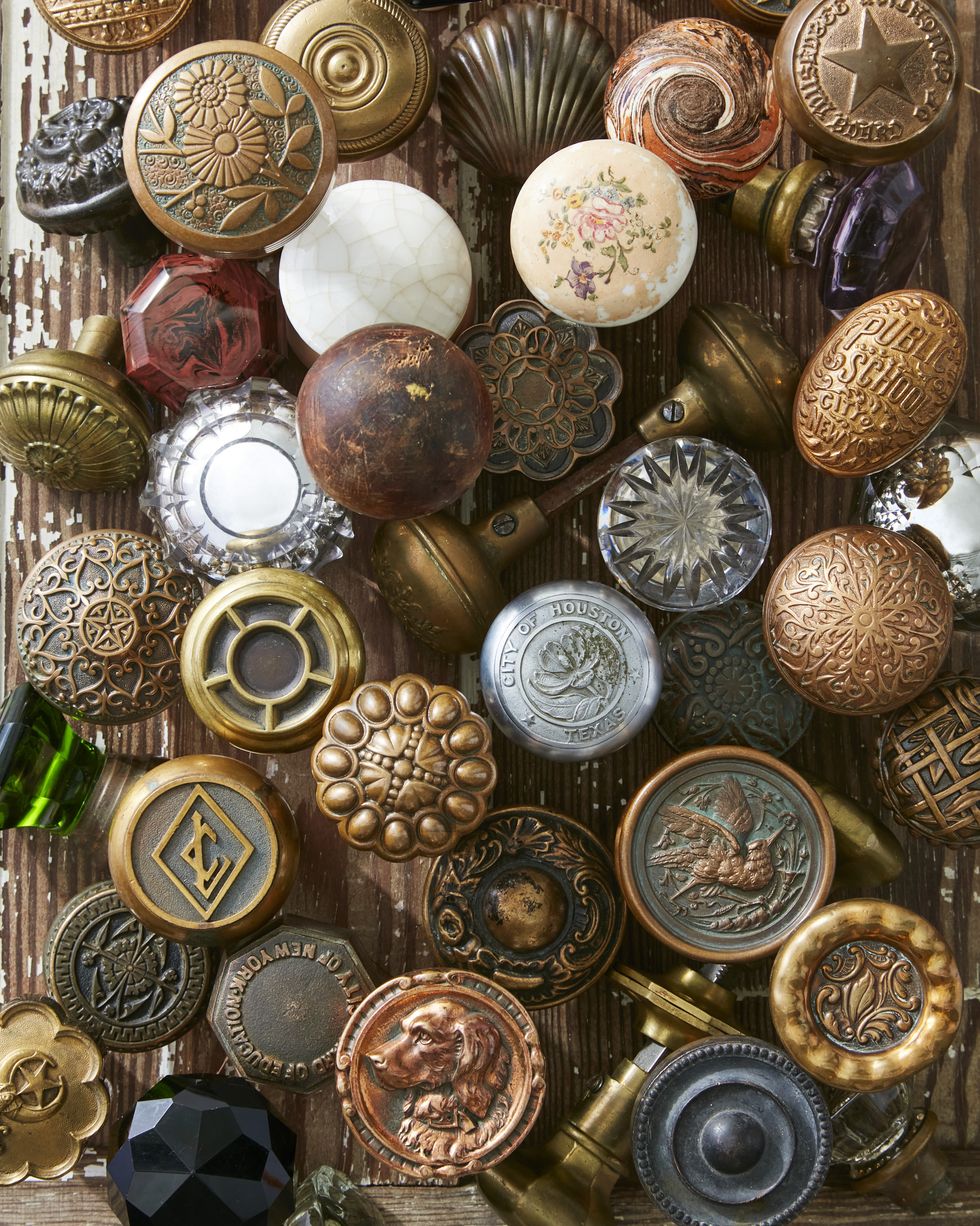 collection of vintage doorknobs, door hardware