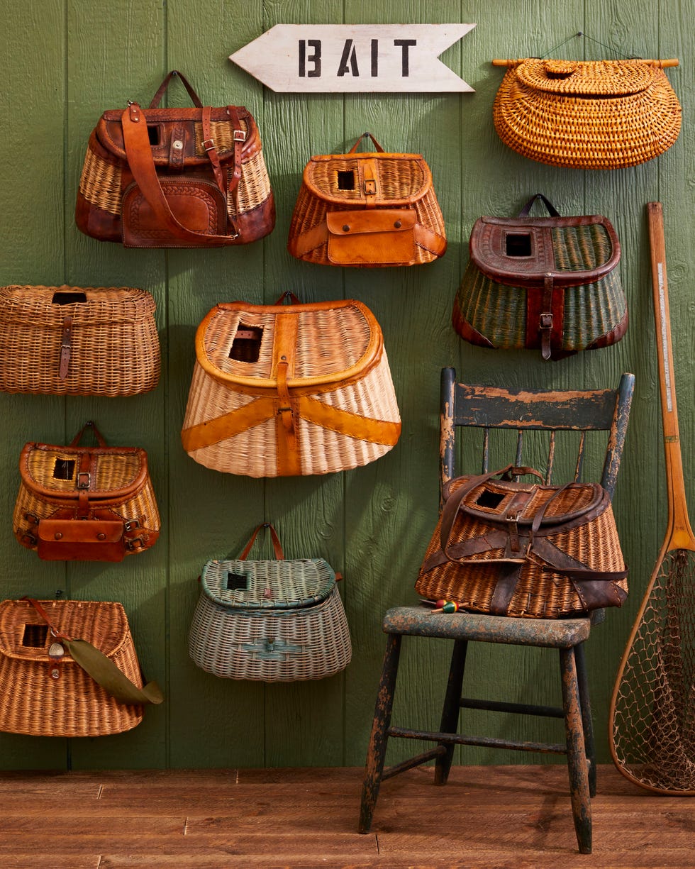 vintage fishing creels