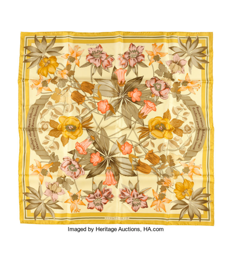 vintage Hermes scarf vintage floral hermes scarf