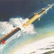 Rendering of Soviet Multi-stage Rocket