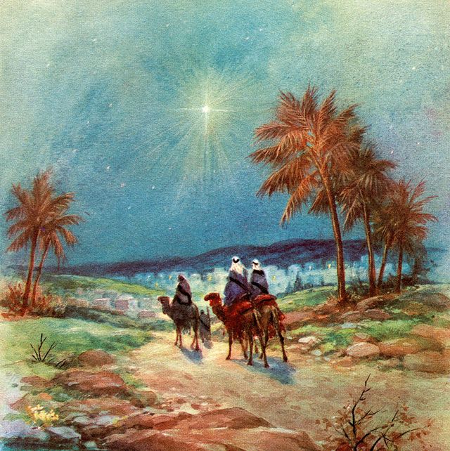 de wijzen uit het oosten volgen de kerstster