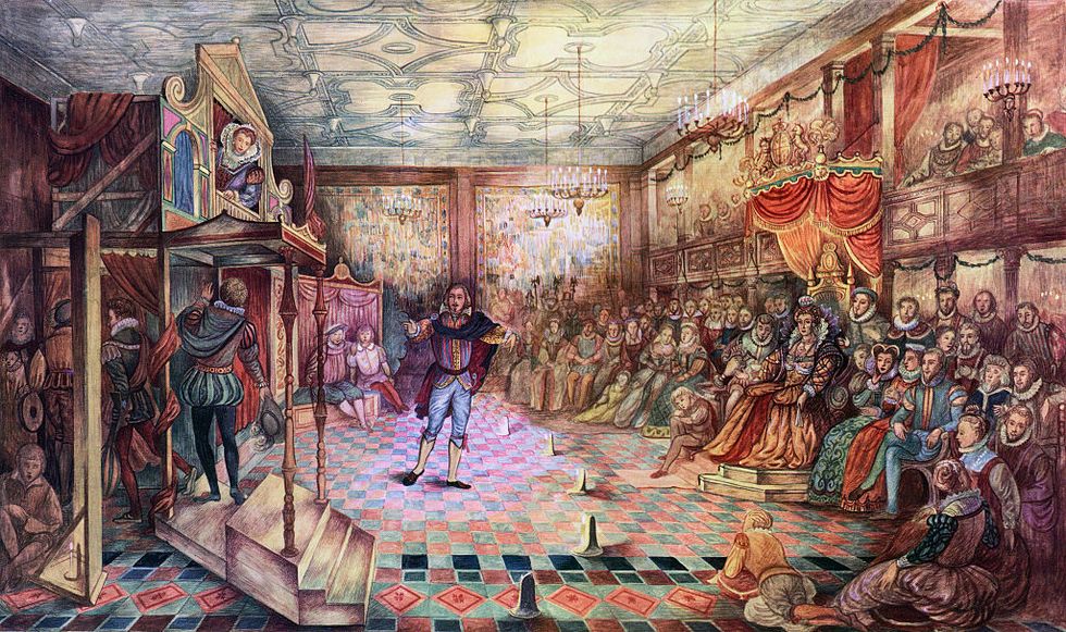 shakespeare performs for queen