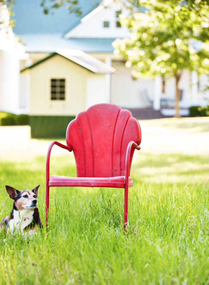 antique steel lawn chairs