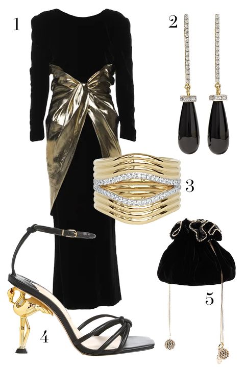 valentino via realreal dress, mateo earrings, almasika ring, rosantica bag, sophia webster shoe