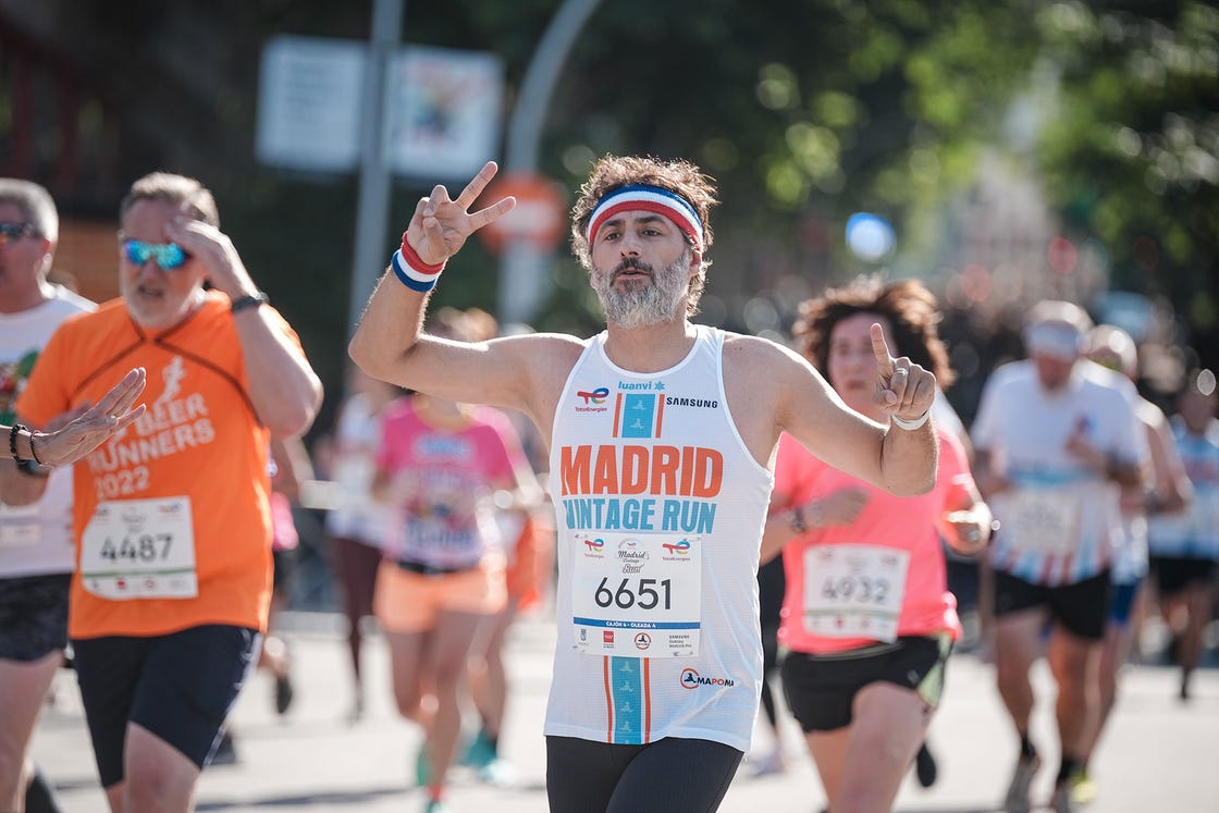 a person in a race