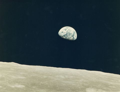 William Anders nam deze foto van zijn eerste aardeopkomst op de Apollo 8