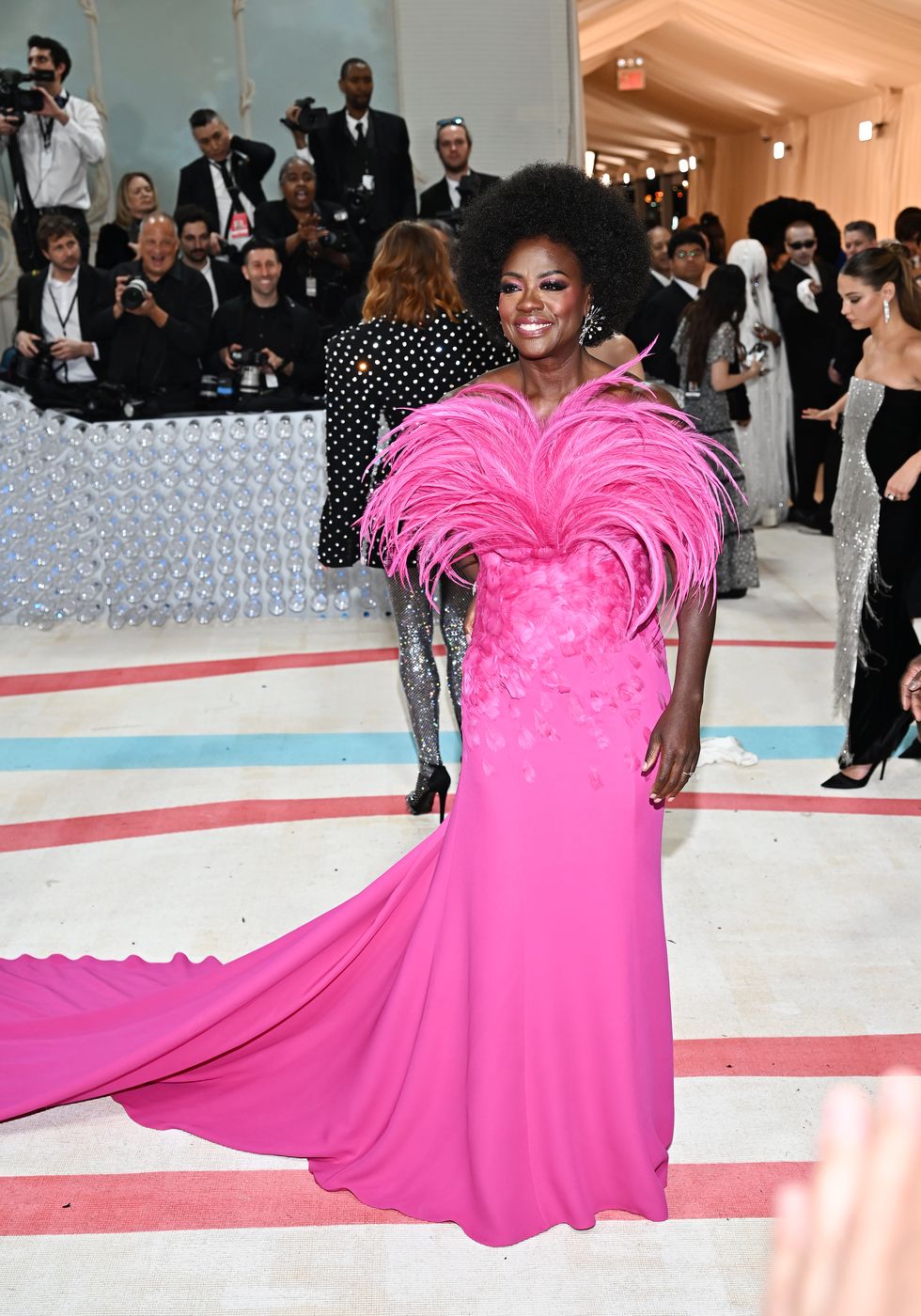 Viola Davis pink gown the Met Gala