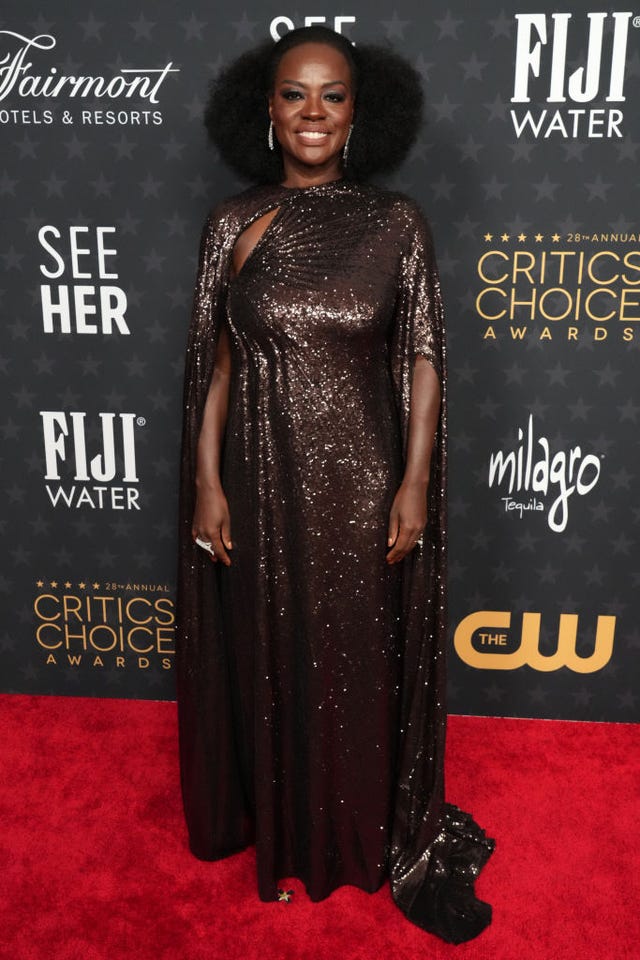 viola davis sequin gown critics choice