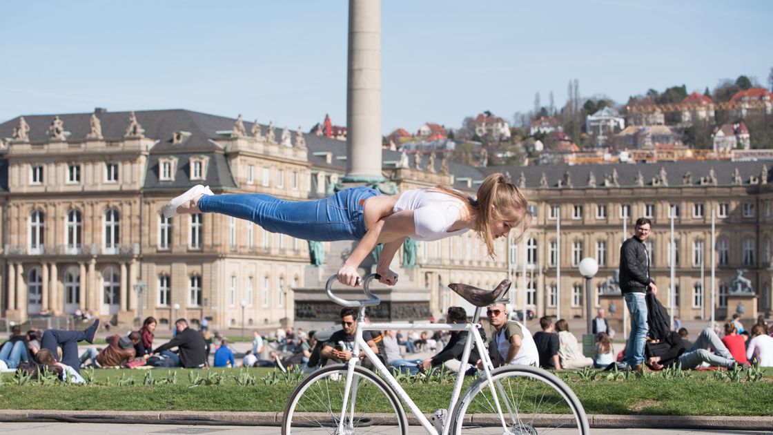 preview for This Bike Acrobat is Stronger Than a Tour de France Rider