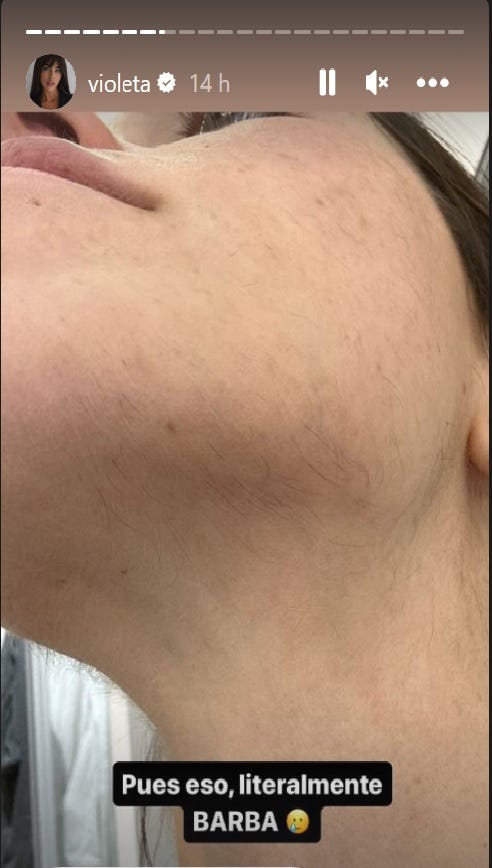 violeta mangriñán y su barba