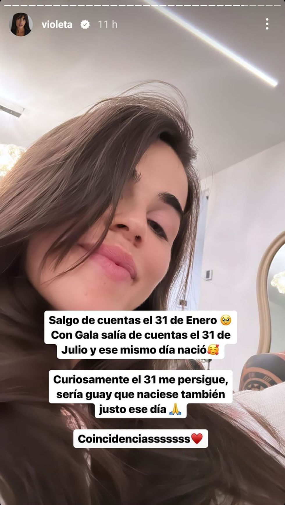 violet mangriñán confirms on instagram what day she is due in her second pregnancy