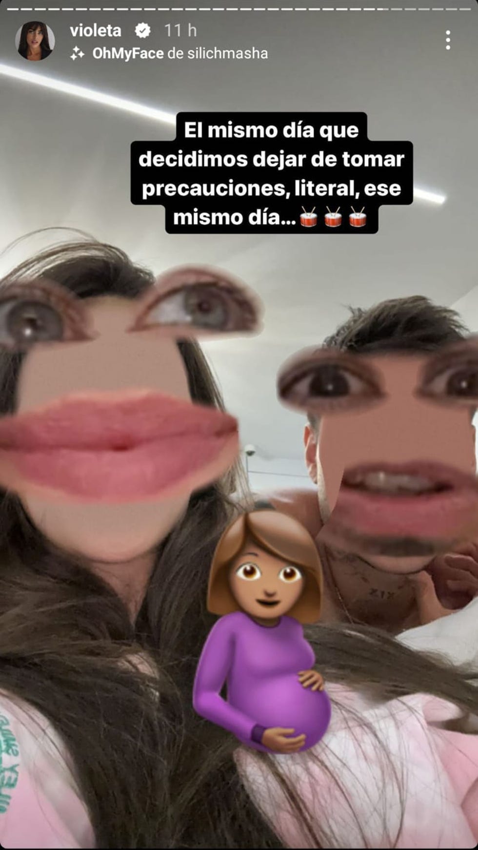 violeta mangriñán talks about her second pregnancy on instagram