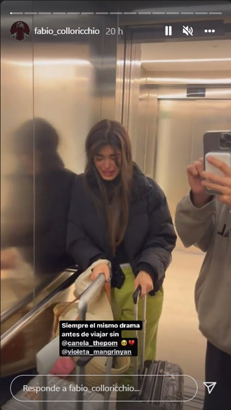 violeta mangriñán llora antes de su viaje a maldivas por su perra, canela