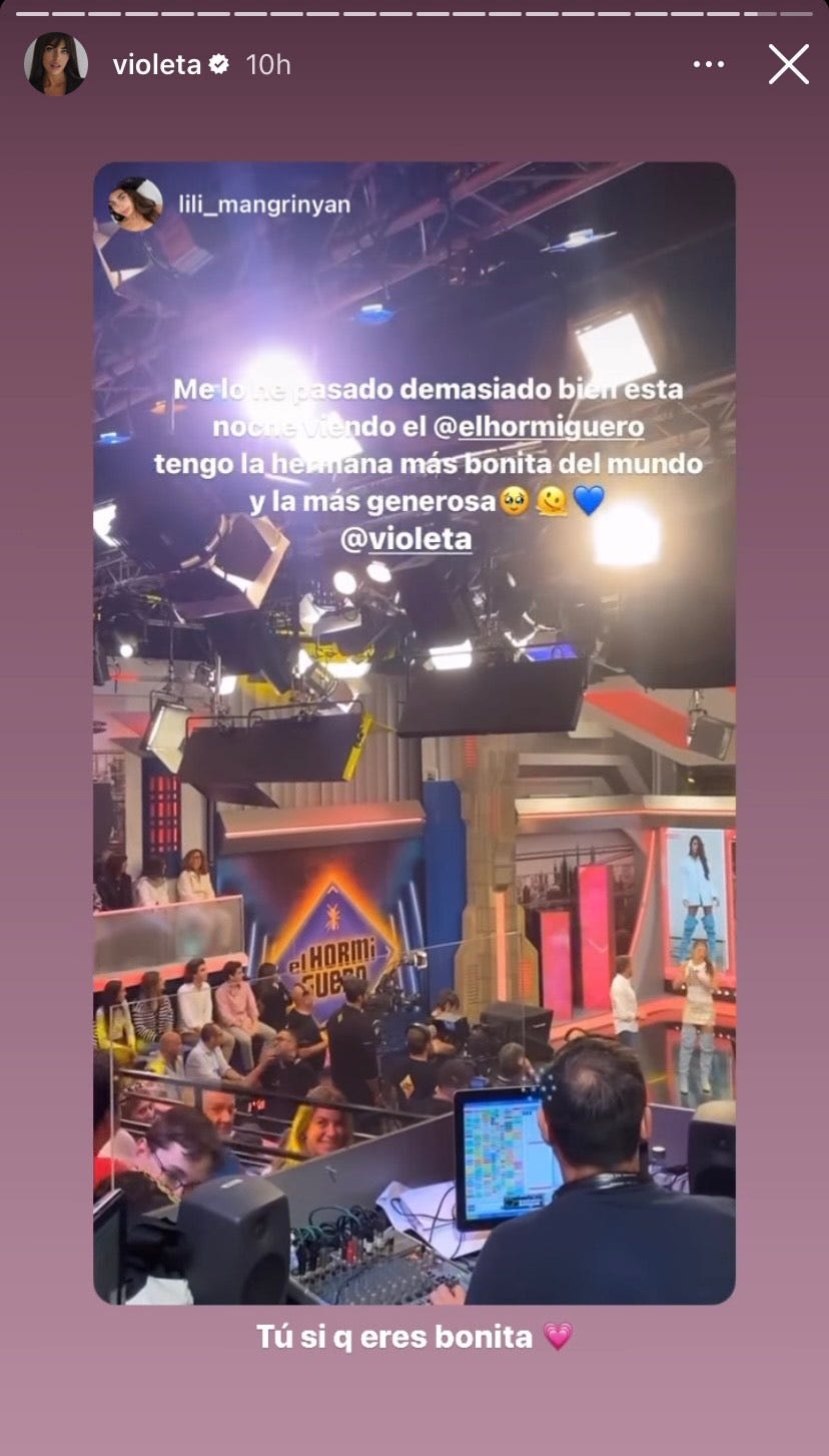 violeta visita el hormiguero