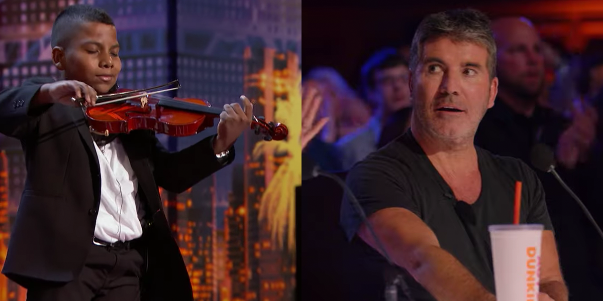 AGT Violinist, Cancer Survivor Gets Golden Buzzer from Simon Cowell