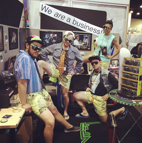 pit viper crew at a trade show in 2015
