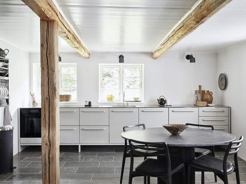 the kitchen at the ﻿vipp farmhouse in denmark