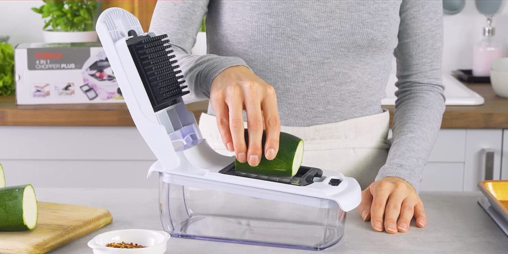 Fullstar Vegetable Chopper Dicer Mandoline Slicer - Food Chopper Vegetable Spiralizer Vegetable Slicer - Onion Chopper Salad Chopper Veggie Chopper