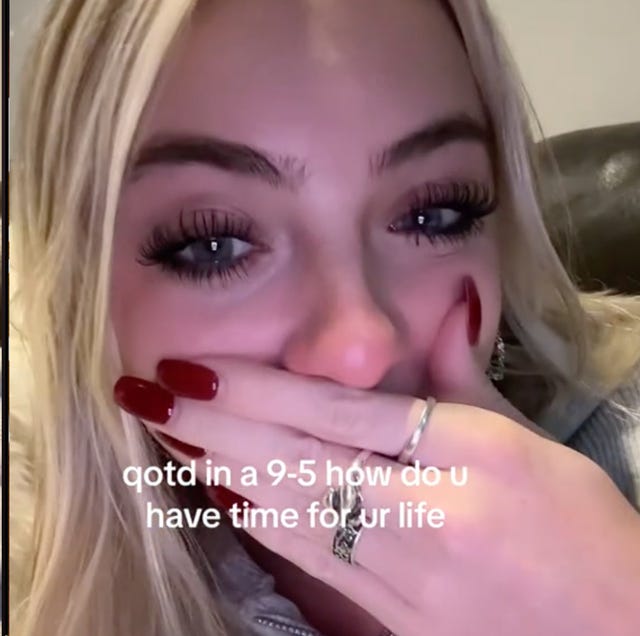 woman crying on tiktok