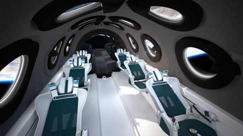 virgin galactic reveals interior cabin of its spaceshiptwo spaceplane