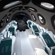 virgin galactic spaceshiptwo cabin interior in space