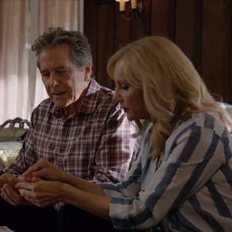 virgin river l to r tim matheson as doc mullins and gwynyth walsh as jo ellen in episode 304 of virgin river cr courtesy of netflix © 2021