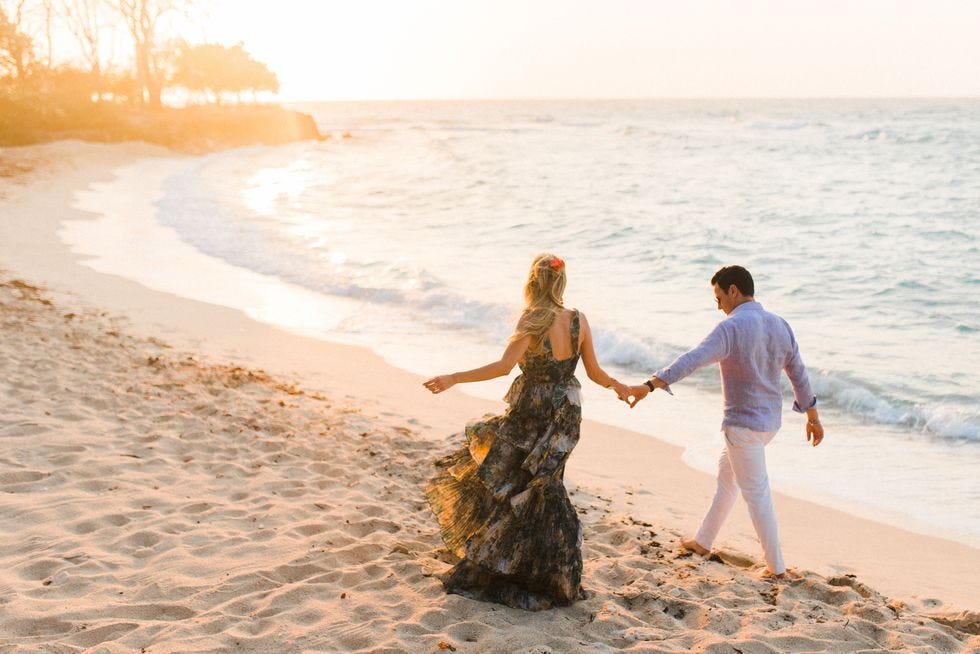 People on beach, People in nature, Photograph, Beach, Fun, Vacation, Honeymoon, Shore, Sea, Sky, 