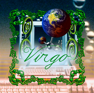 the word virgo under a computer screen