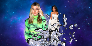 virgo celebrities sofia richie and keke palmer with silver and blue details