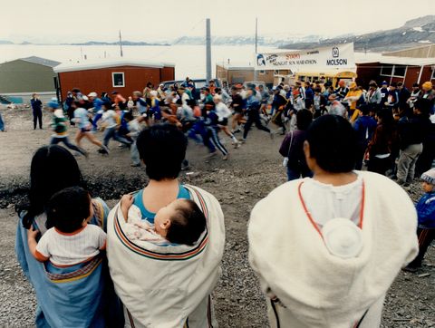 community festival virtually everyone in the town of nanisivik nwt takes part in the midnight