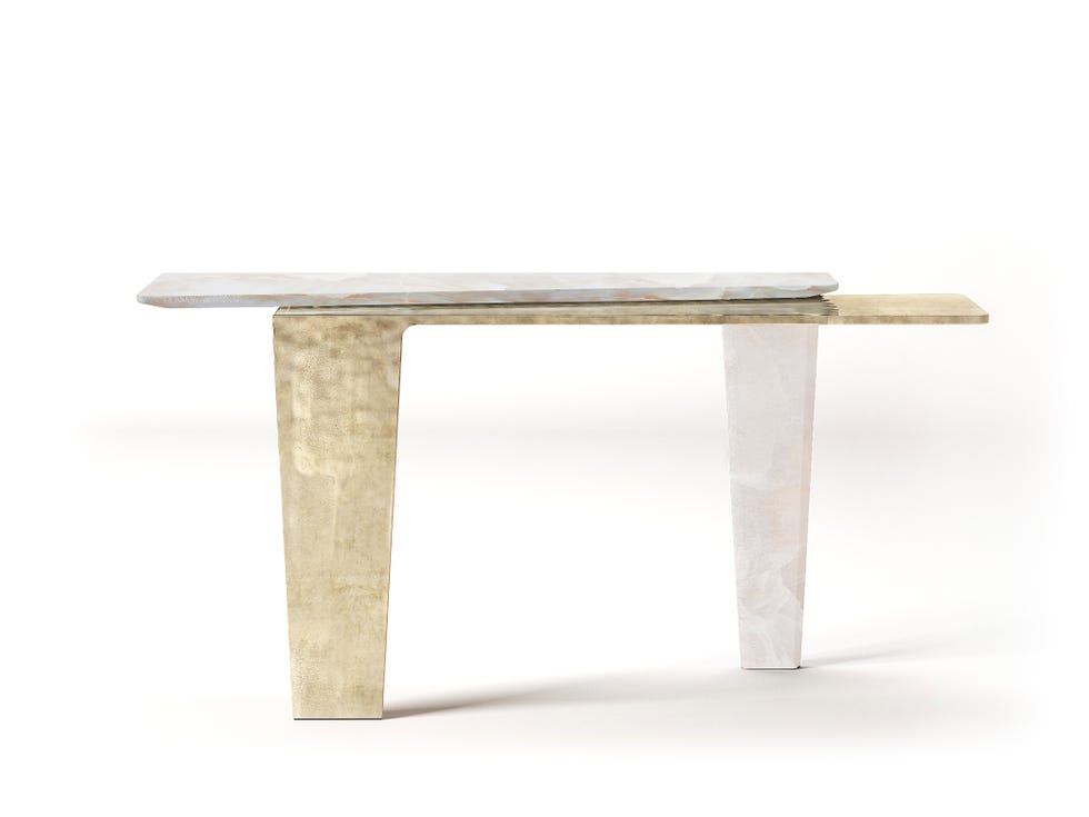 a marble console table