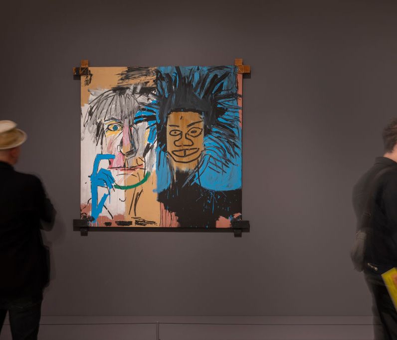 "basquiat x warhol painting four hands" press opening at fondation louis vuitton