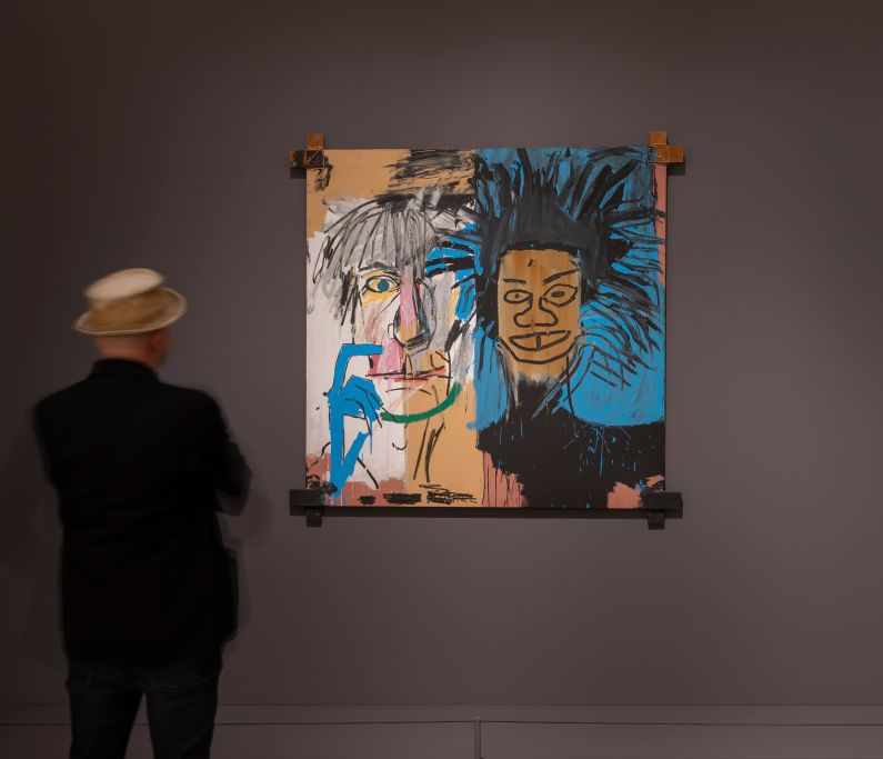 "basquiat x warhol painting four hands" press opening at fondation louis vuitton