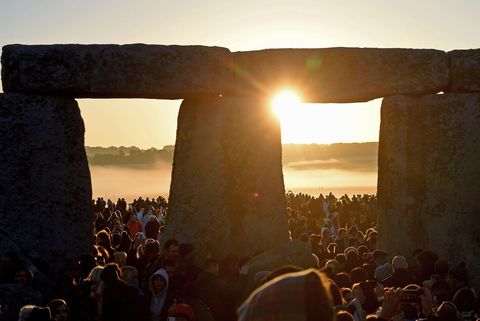 celebrations of the summer solstice take place at stonehenge
